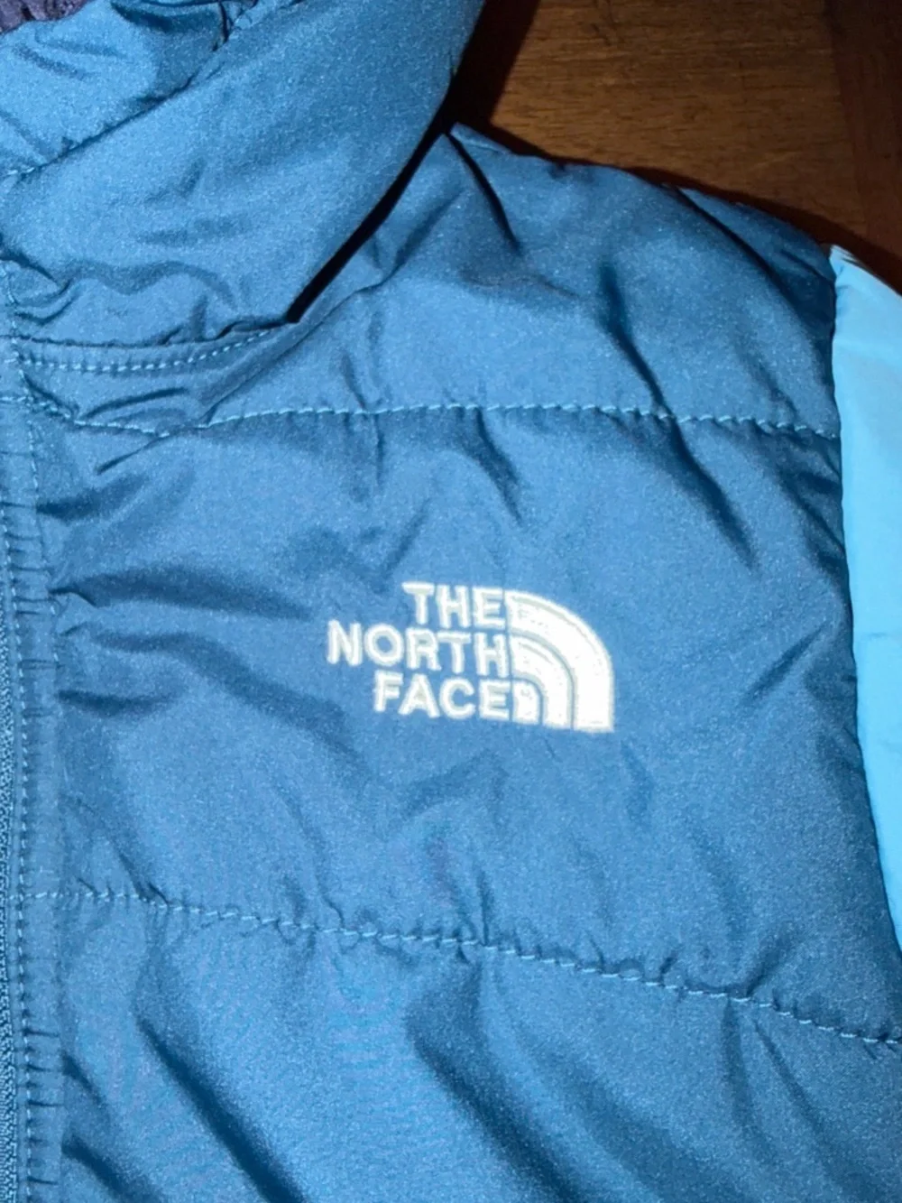 The North Face Reversible Winter Jacket Hood Blue Sz 3T